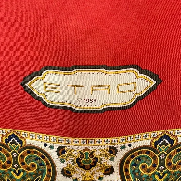 ETRO Square Scarf in a Paisley Pattern 32” square